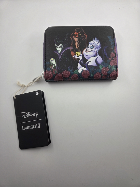 Loungefly Handbags - Loungefly Disney Villains Black Purple Zip Wallet